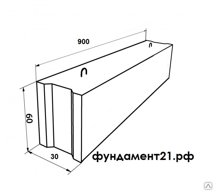 Фундаментный блок ФБС 9.3.6Т