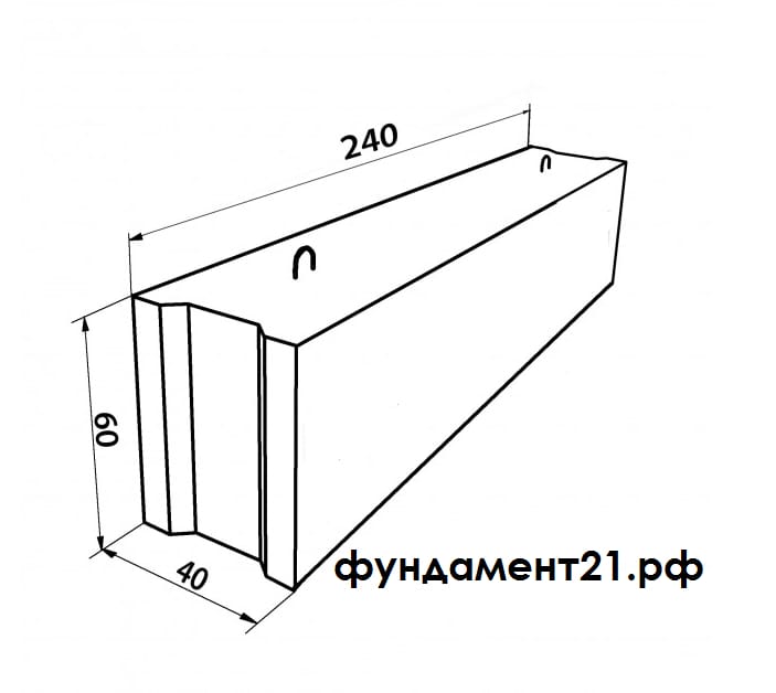 Фундаментный блок ФБС 24.4.6Т