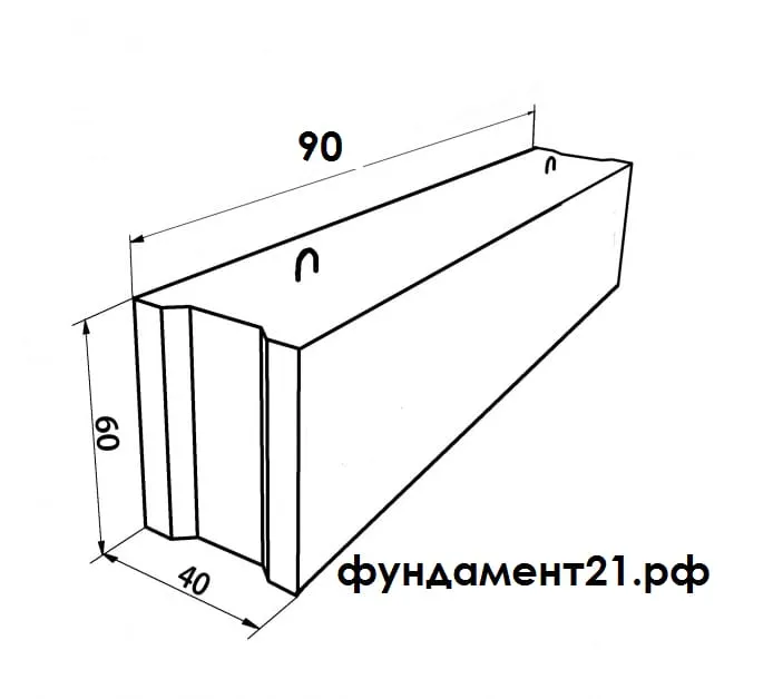 Фундаментный блок ФБС 9.4.6Т